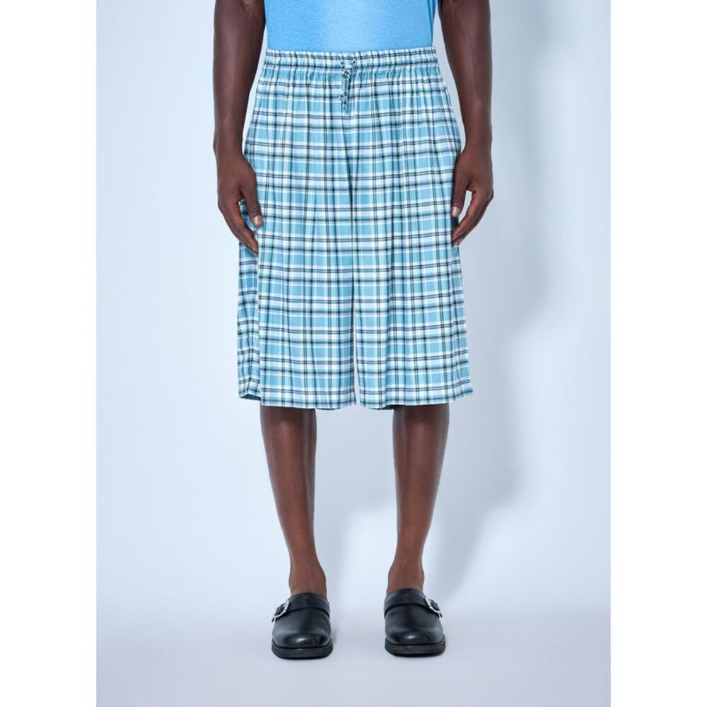Acne Studios Men Casual Flannel Check Shorts